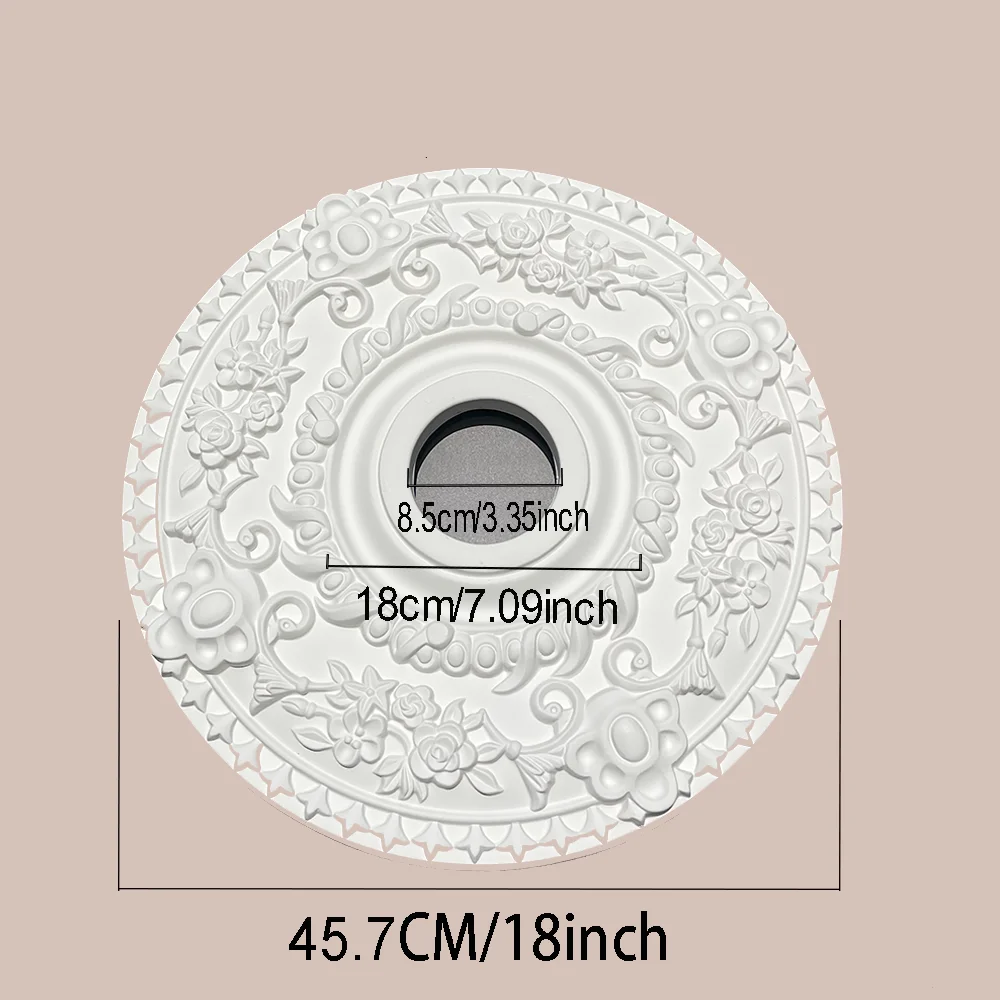 Lightweight Imitation Plaster Circular Disc Wall Base Model PU Polyurethane Foam Home Building Material for Decorative Use