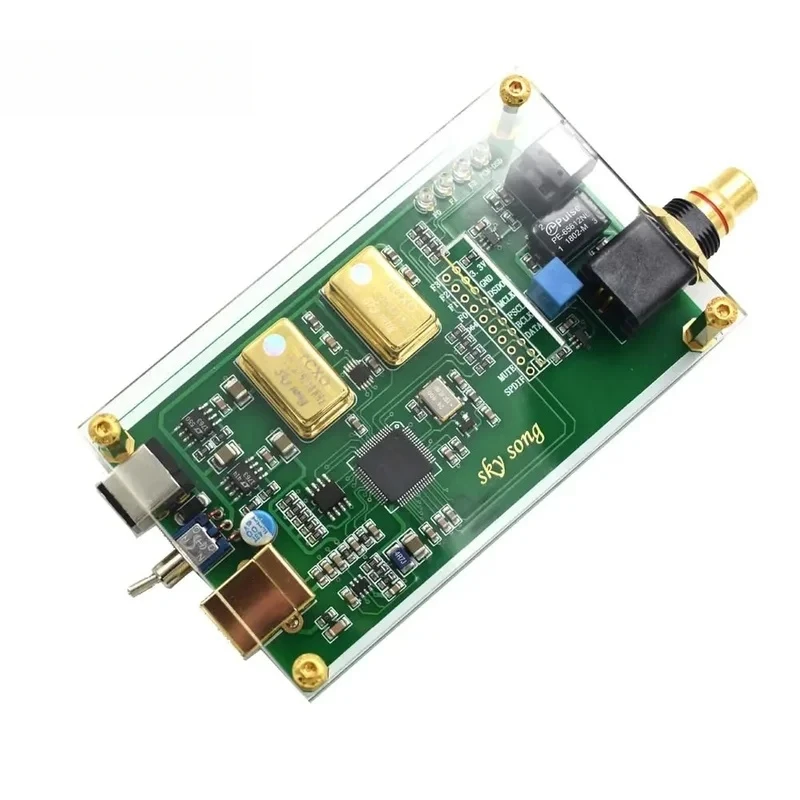 Lusya XMOS XU208 Асинхронный USB-коаксиальный оптоволоконный выход Цифровой интерфейс IIS DSD256 Spdif Dop64 с акриловым листом A6-018