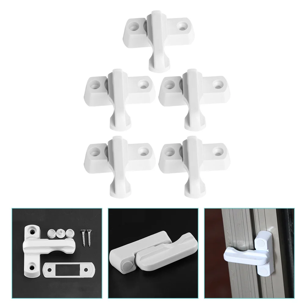5pcs T-shape Locks Proof Safety Guards Durable Zinc Window Guards For Alloy For Home Doors Windows Hardware