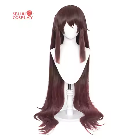 SBluuCosplay Genshin Impact Hu Tao Cosplay Wig Halloween Party Accessory