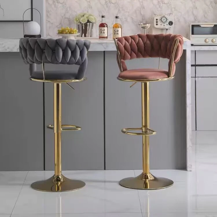 Cadeira alta ajustável giratória para Counter Bar, Girar Bar Stools, Modern r