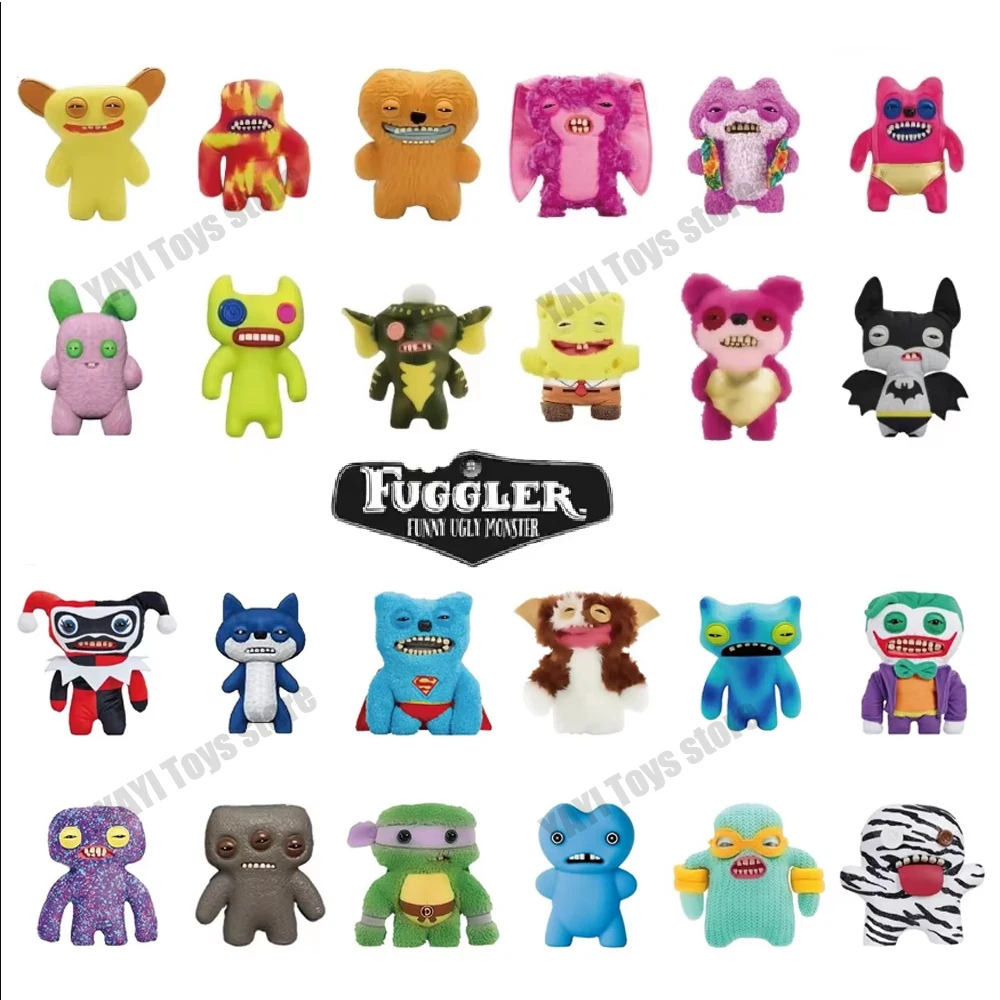 جديد 12 قطعة/المجموعة Fuggler مضحك القبيح الوحش أنيمي الشكل سلسلة لعبة دمية قبيحة لطيف مضحك دمية البلاستيكية نموذج سطح المكتب الديكور اللعب #1