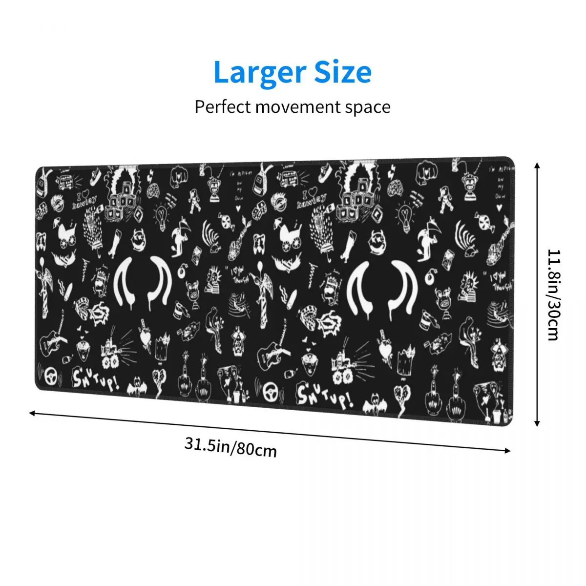 Large Mouse Pad Yungblud Drawings Tattoo Sheet Gamer PC Laptop Mats Keyboard Carpet Computer Gaming Office Accessories Desk Mat