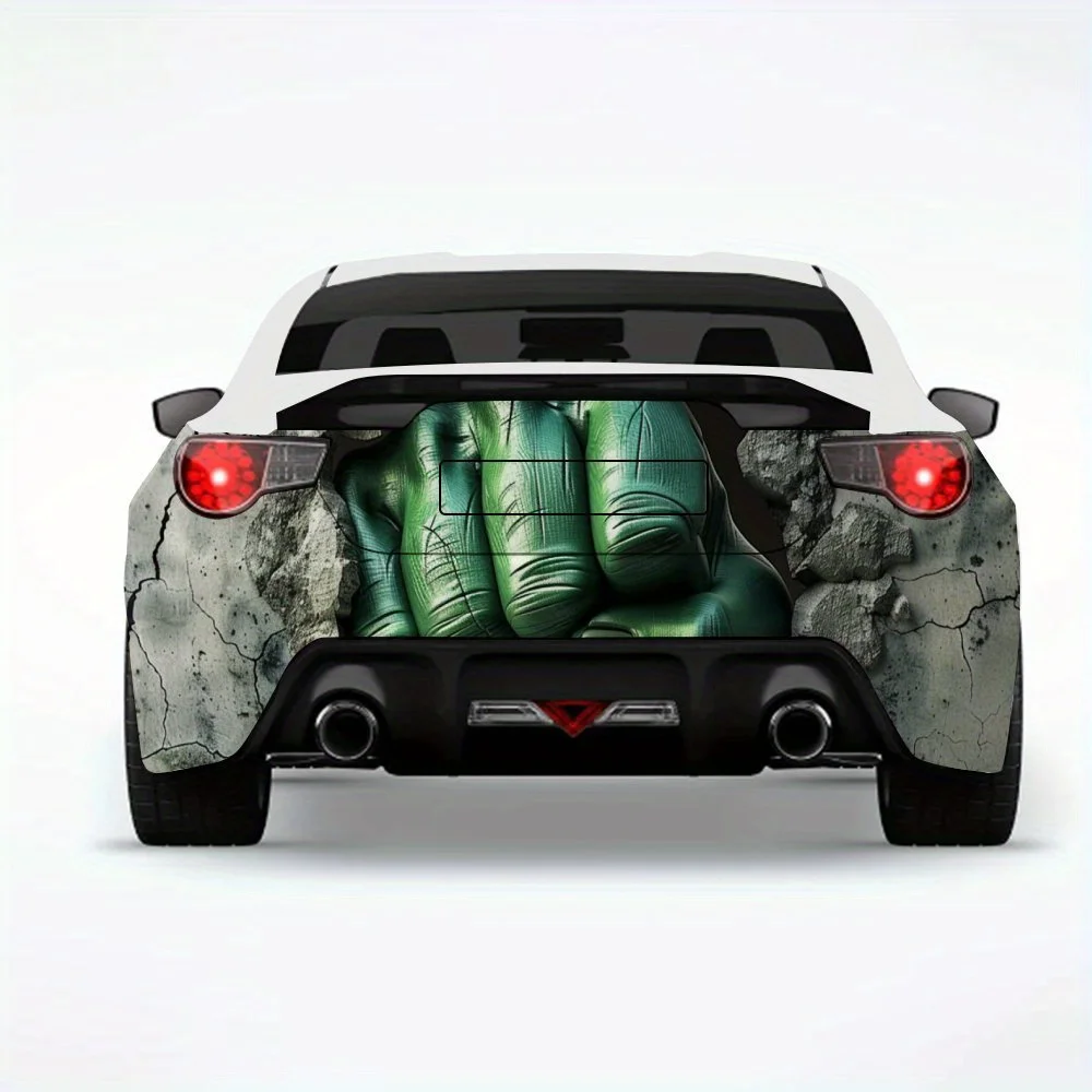 Hulk Fist Break Wall Car Sticker,Vinyl Decal for Car Rear, Waterproof Self-Adhesive Vinyl Stickers for Vehicle Tail and Bumper,