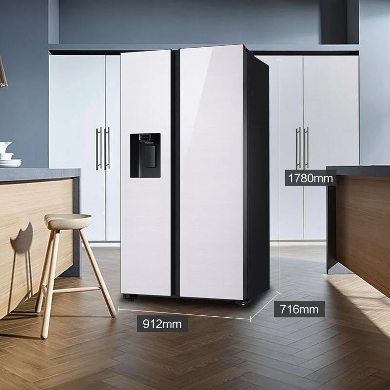 488L Side By Side Refrigerator Low Noise Energy Saving Power Saving Double Door Fridge Freezer for Home Kitchen Appliance