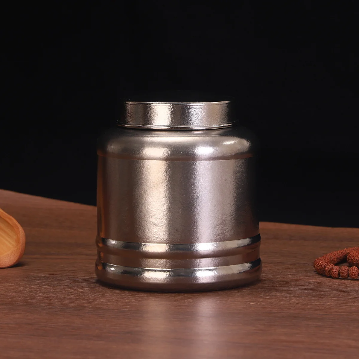 1500ML Large-capacity Pure Titanium Tea Box/Snack Jar/Can for home,single-layer lightweight,antibacterial,Mold-proof Storage Box