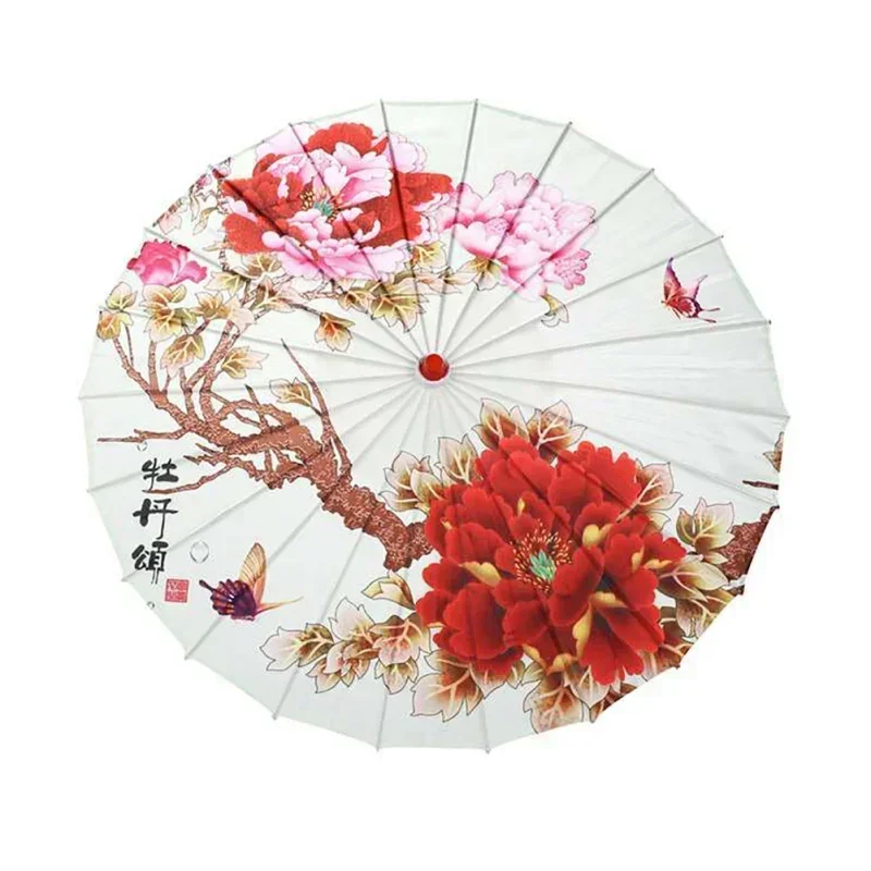 JBTP Silk Cloth Japanese Classical Umbrella Art Oil Paper Painted Chinese Traditional Umbrella Cosplay Photo Prop Dance Umbrella