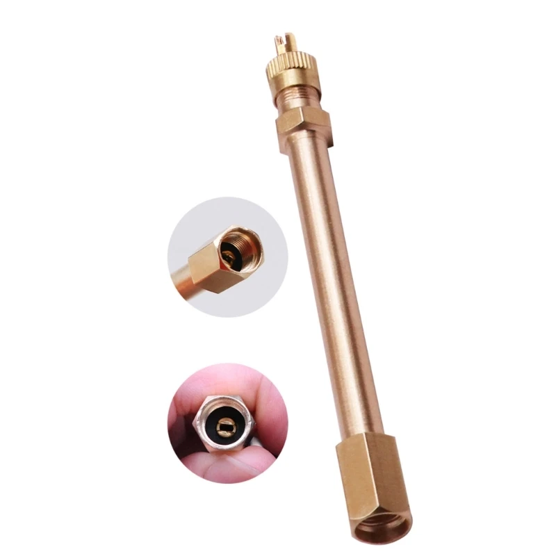 Tire Valves Extension, Straight Tire Valves Stem Extension Brass Adapter for Scooters Mountain Bike Balanced Vehicle D7YA