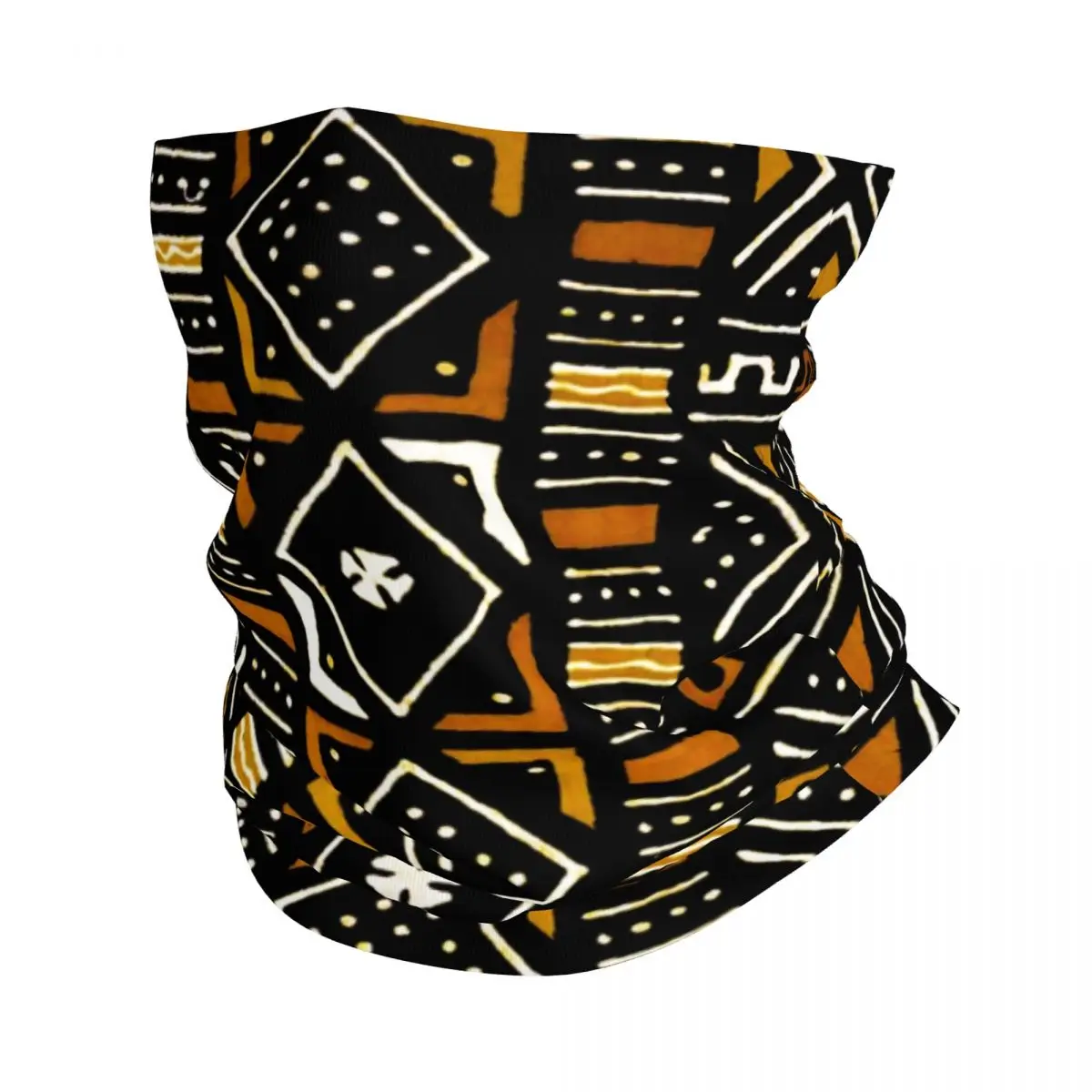 Custom African Bogolan Bandana Winter Neck Warmer Men Windproof Wrap Face Scarf for Ski Africa Ethnic Tribal Art Gaiter Headband