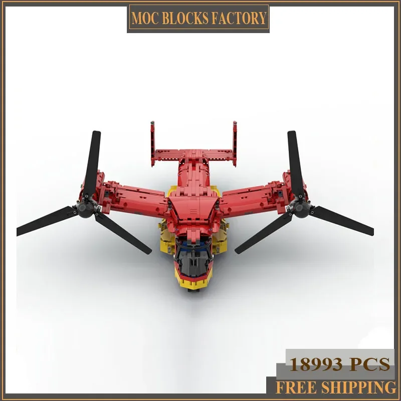 Militär Serie Moc Bausteine Special Ops Hubschrauber V-22 Osprey Modell Technologie Ziegel DIY Flugzeug Spielzeug Für Kind Kind