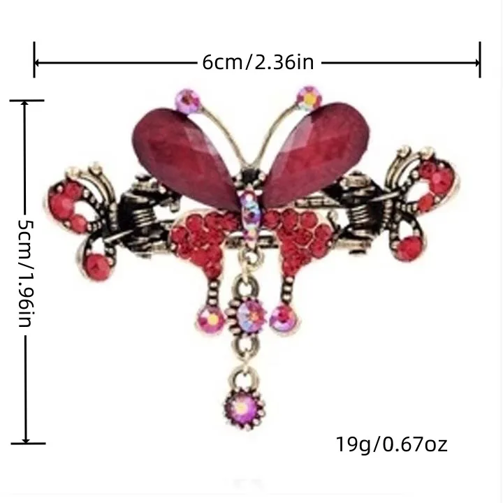 1Pc Retro Rhinestone Flower Hair Clips Elegant Women Barrettes Hairclips Hairpins Beauty Hair Barrette Hairgrip Hair Accessories