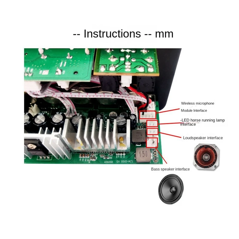 GD100 Bluetooth Amplifier Board With Optical Audio Input Hifi Karaoke Amplifier Home/Car Amplifier Board Durable (EU Plug)