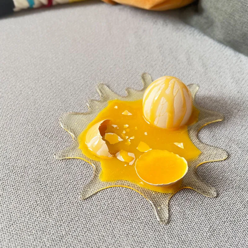 Realistic Egg Prank Prop, Artificial Flip Cup for Party Gimmicks, Home Decoration Photography