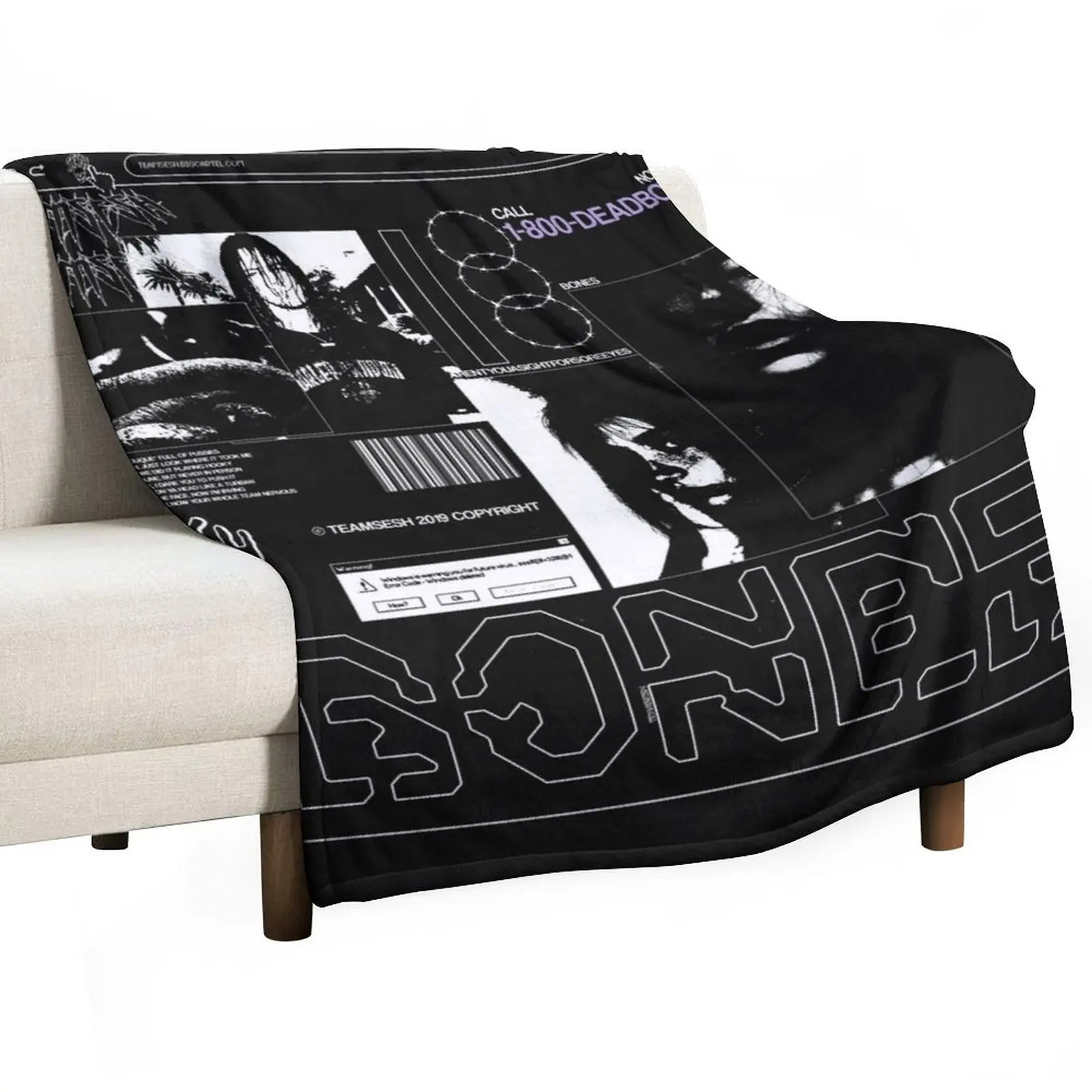 

1-800-DEADBOY BONES ART Throw Blanket Baby Bed Fashionable Giant Sofa Sofa Blankets