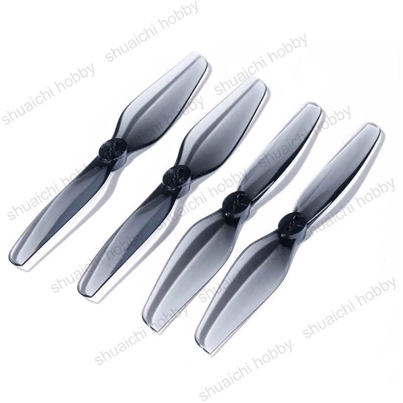 2Pairs HQProp 4025 Two Blades Propeller Transparent Gray 1.5mm Hole Diameter 4inch Aircraft Blade for RC Quadcopter Spare Parts