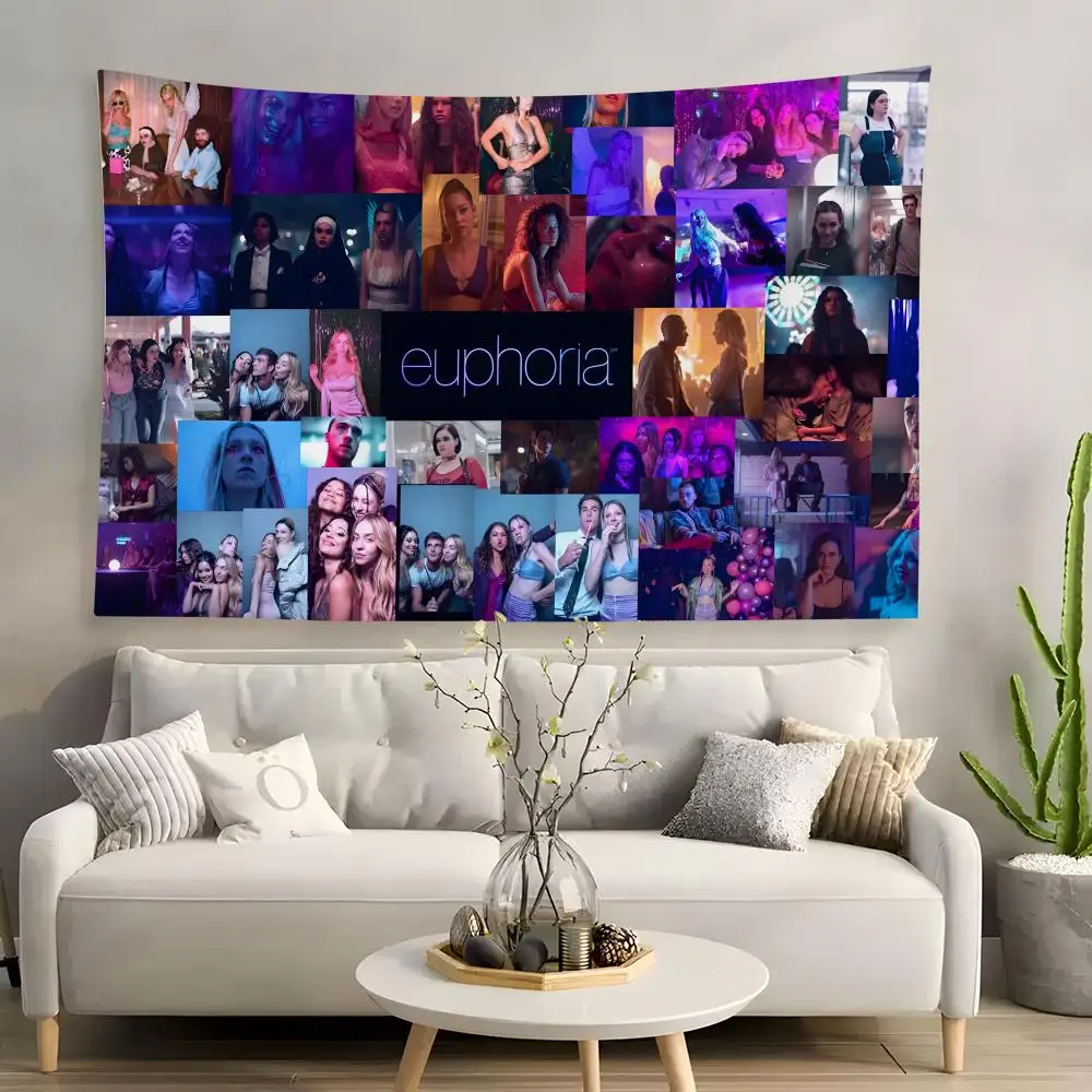 TV series E-euphoria Tapestry House Bedroom Living Bar Garden Microfiber Decoration Background