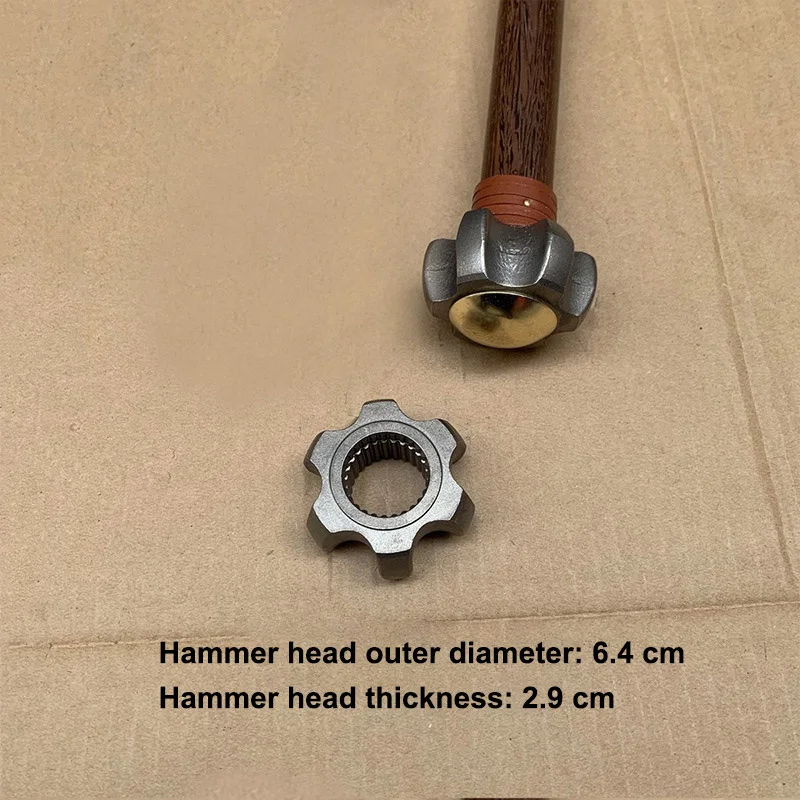 Self Defense Stick Ancient Tool Wooden Outdoor Sports Self rescue Protective Wood Stick Metal Hammer Head Window Breaking Tool