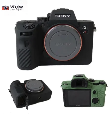 Bonita bolsa suave para cámara de vídeo para Sony A7III A7R3 A7 mark 3 A7 III, funda de silicona, funda protectora para cámara de goma