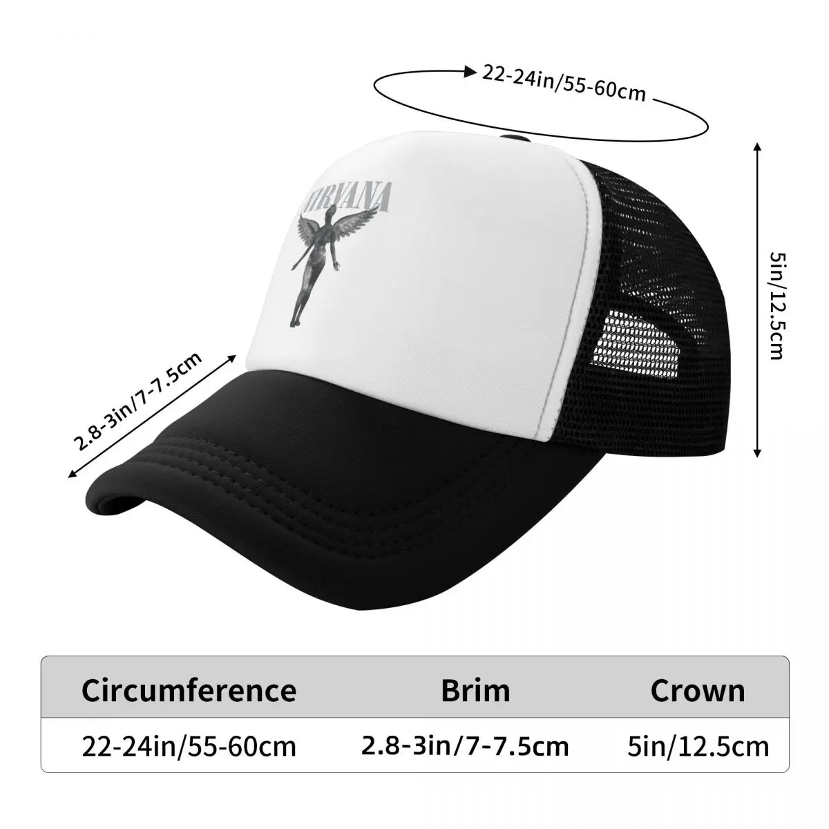 Nirvana Rock Band Trending Baseball Caps Mesh Hats Summer Outdoor Men Women Caps
