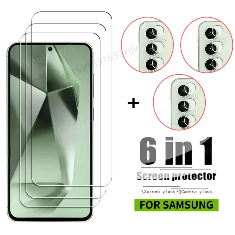 6in1 For Samsung Galaxy S24 FE Screen Protector Tempered Glass Samsung Galaxy S4 FE Glass Phone Film Samsung Galaxy S24 S23 FE