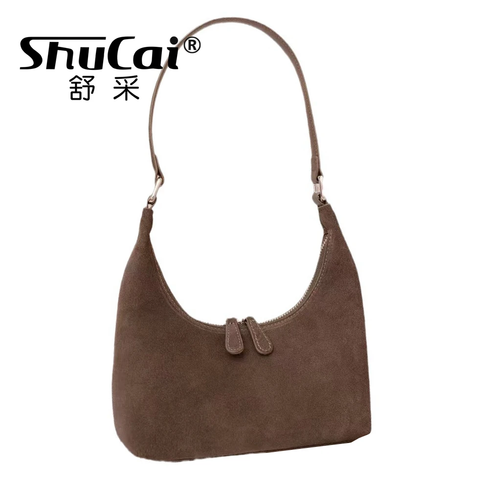 

Натуральная матовая замшевая женская маленькая сумка на плечо, роскошная дизайнерская ручная сумка, корейская сумка в Instagram-стиле, сумка для пельменей