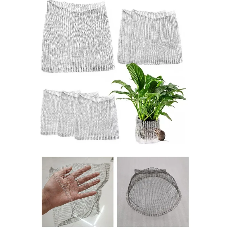 HHO-Dense Mesh Plant Root Protector 5 Gallon Gopher Root Wire Basket Stainless Steel Reusable Garden Durable