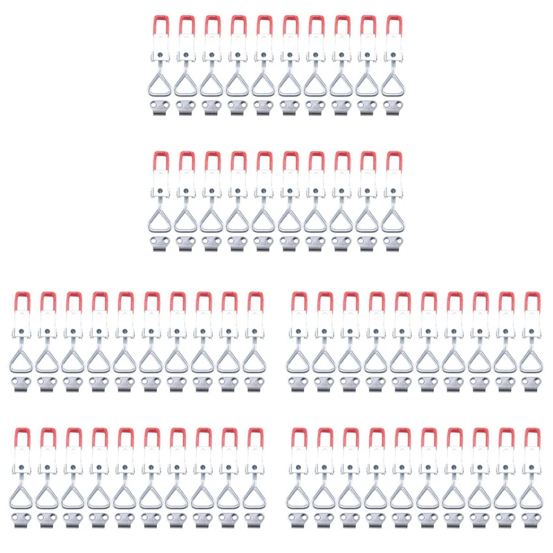 60 Pack Adjustable Toggle Latch Clamp 4001, 330 Lbs Holding Capacity, Heavy Duty Quick Release Pull Latch Toggle Clamp