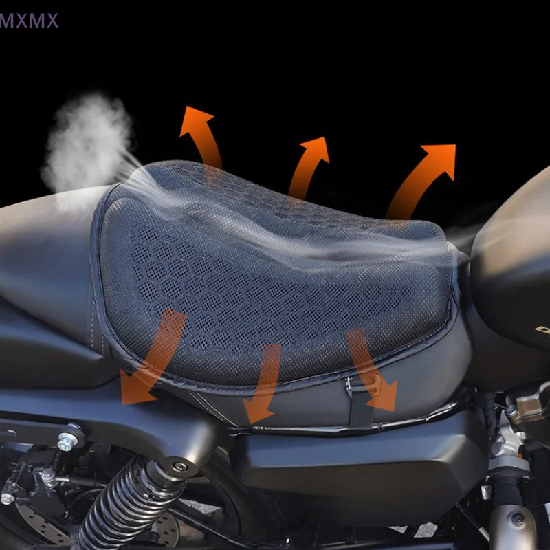 

Motorcycle Seat Cushion 3D Honeycomb Anti-slip Motorcycle Gel Seat Cushion Moto Pressure Relief Ride Seat Pad Moto Accessories