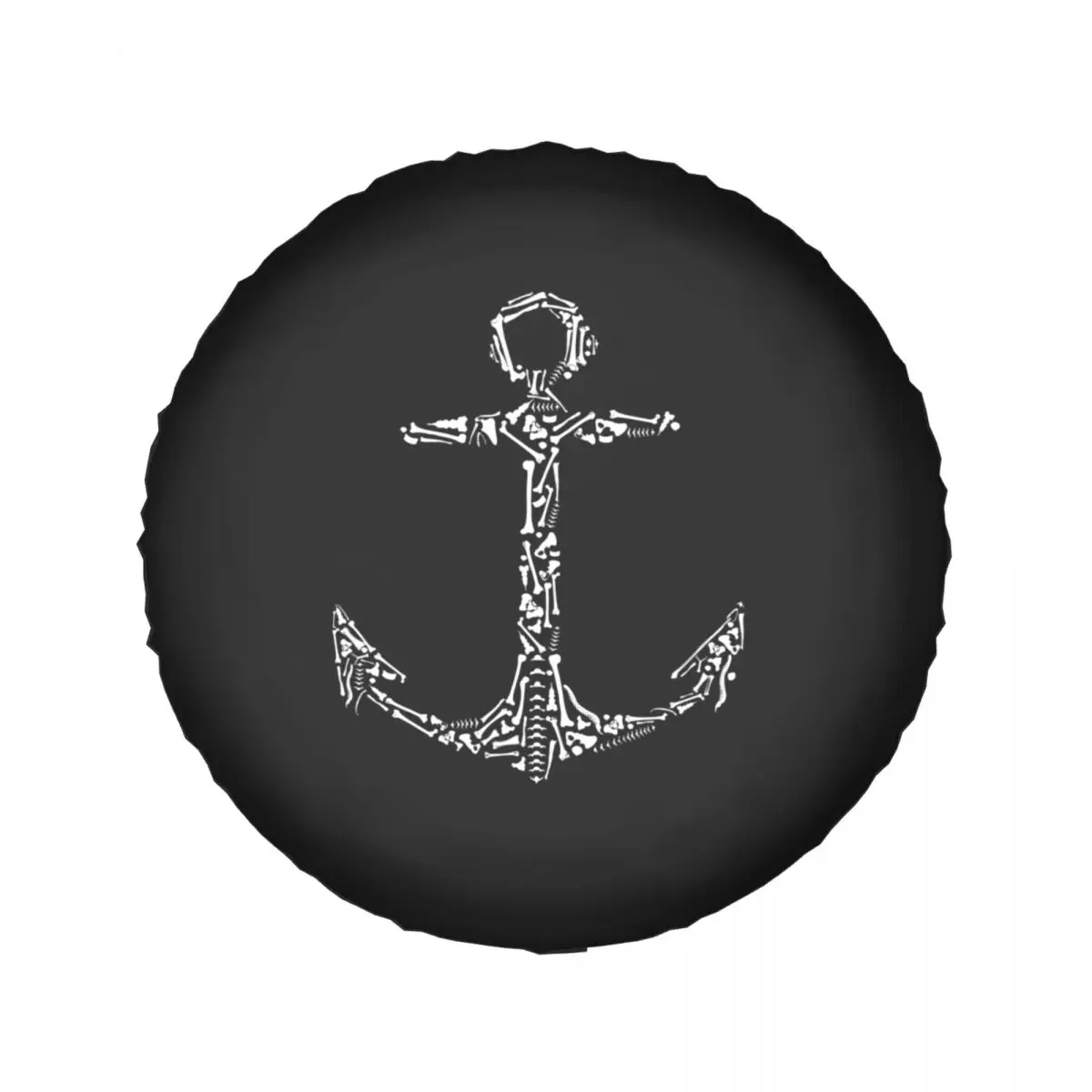 Marine Anchor Made Of Bones Spare Tire Cover for Suzuki Mitsubish Custom Nautical Car Wheel Covers 14