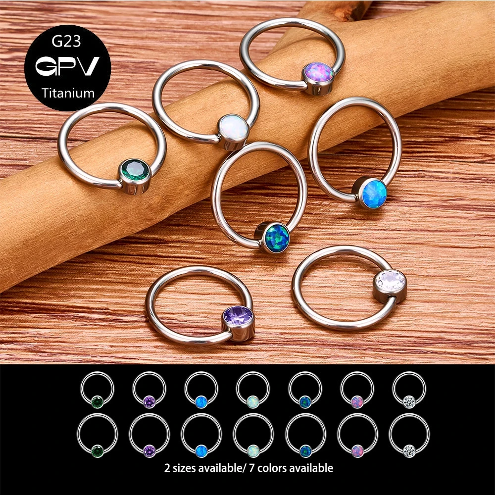 G23 Titanium Nose Ring Middle Clip Ball Popular Men\'s And Women\'s Punk Puncture Jewelry Nasal Septum Ring