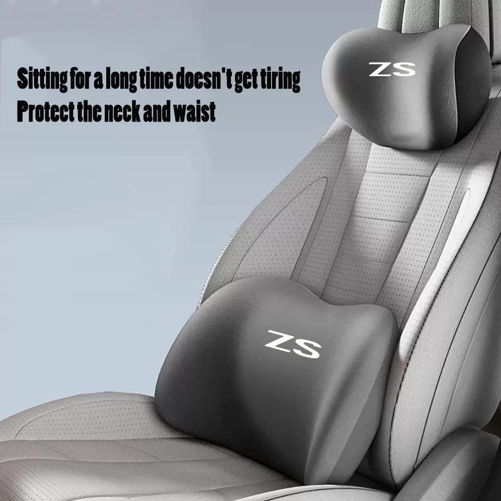 Car Memory Foam Neck Pillow Protection Lumbar Backrest Cushion Lumbar Cushion Car Headrest Cushion for Morris Garages MG ZS