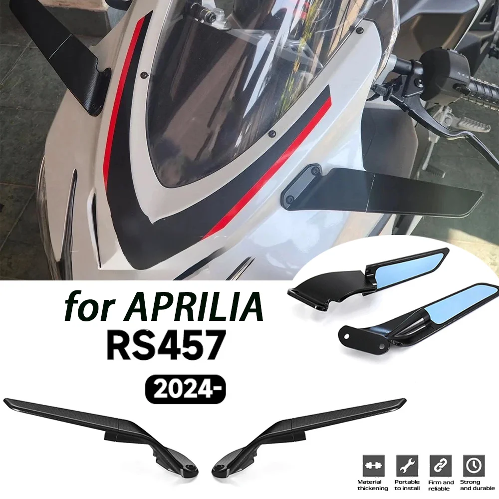 

For Aprilia RS 457 Motorcycle Stealth Mirrors RS457 2024- Accessories Adjustable Side Mirror for APRILIA 457RS 457 RS Fixed Wing