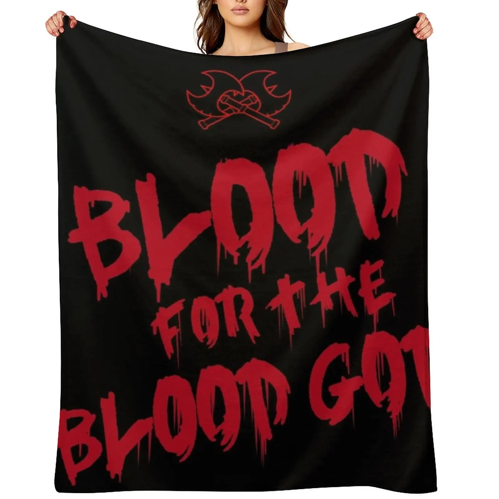 

Khorne Chaos God Graffetti - Blood for the Blood God Fantasy Version Throw Blanket manga For Decorative Sofa For Baby Blankets