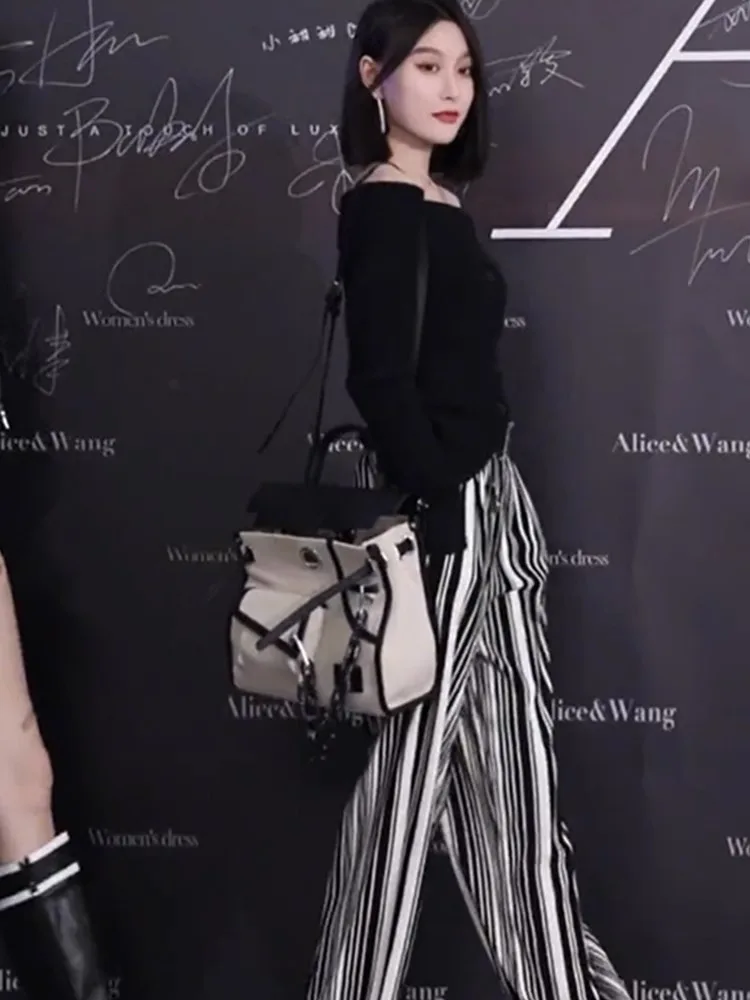 

Sweaters Jumpers Pullovers Womens Fall 2025 Fashion Woman Merino Layered Look Regular BF Y2K Lady OL Professional Work Business