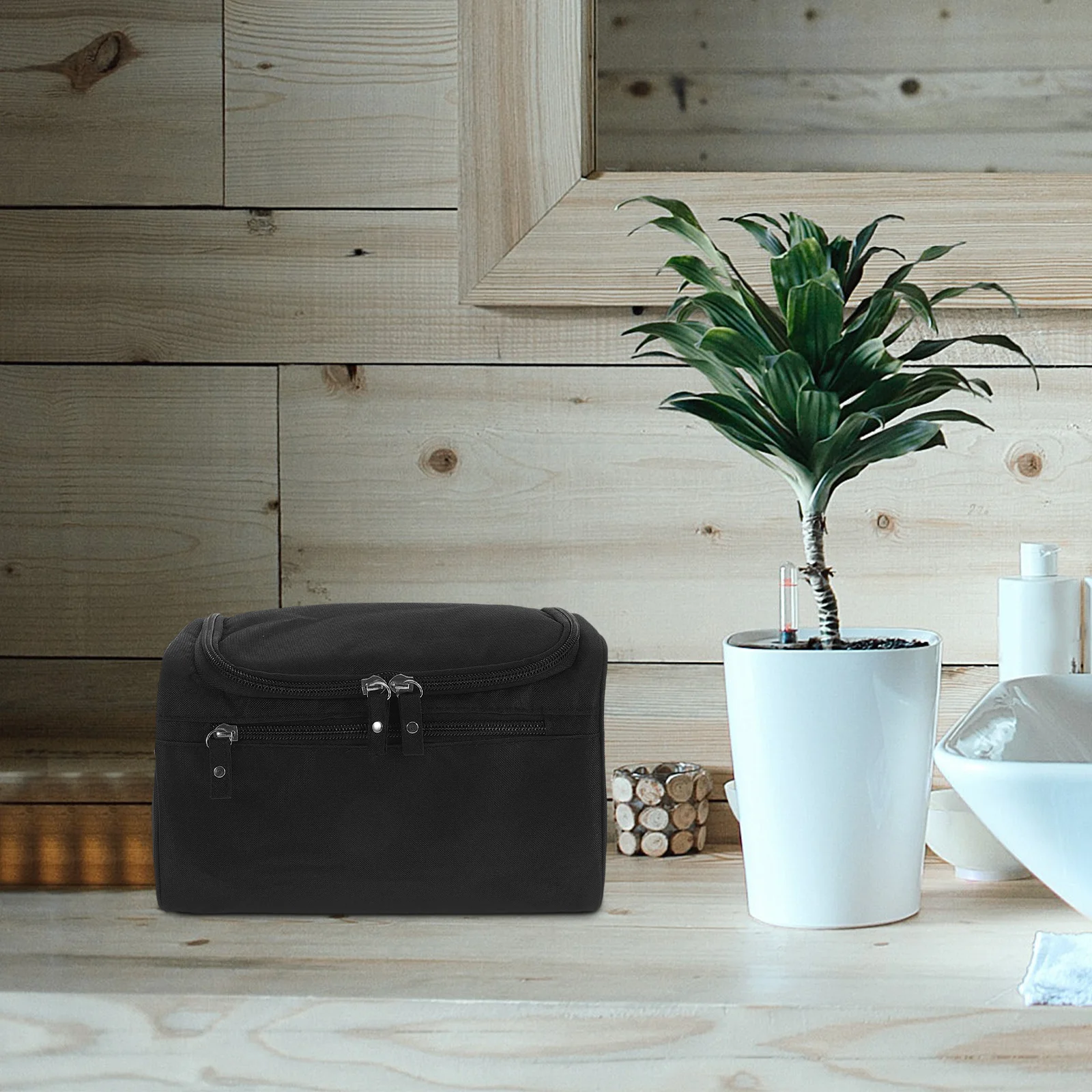 منظم أدوات الزينة المقاوم للماء للرجال بسعة كبيرة، مقصورات متعددة، غسيل تخزين أساسيات الحمام المحمول