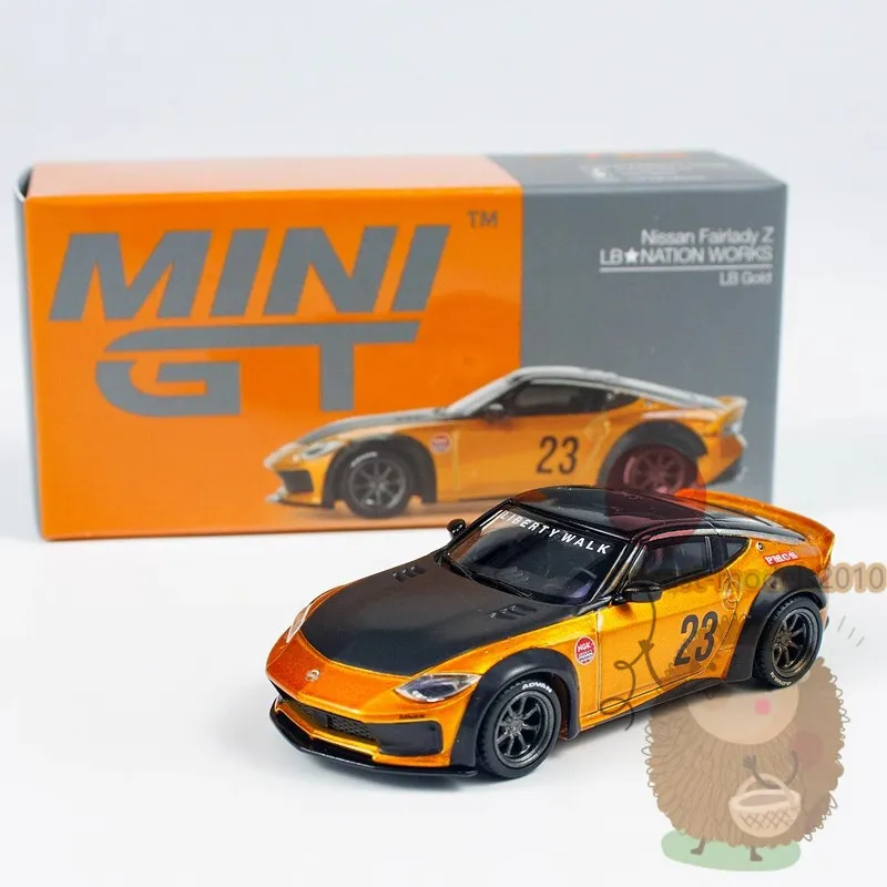 

MINIGT 1:64 Nissan Z LB NATION WORKS, литая модель автомобиля из сплава, оранжевая, для демонстрации и в подарок
