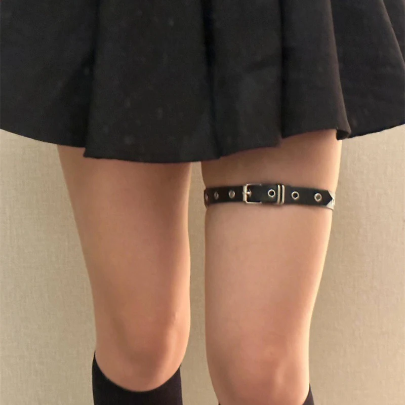 Neuer Punk-Beinring, Beinkette, Damen-Beinring-Accessoire, Beinkette, Damen-Gürtelschnalle, Beinverzierung – Detail 2