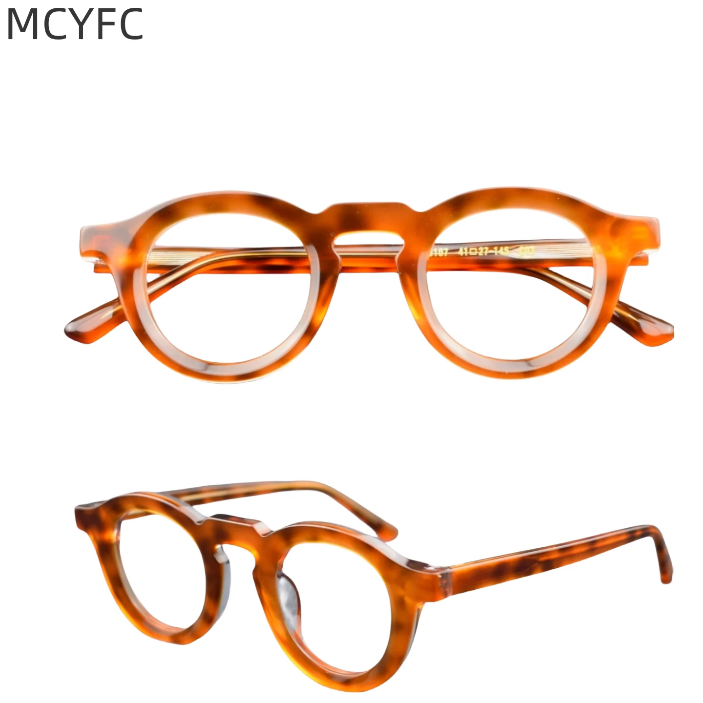 MCYFC Oval Glasses Frames for Men and Women Acetate Custome High Quality Hand Made Classics Glasses Frame Tortoise Eyeglasses