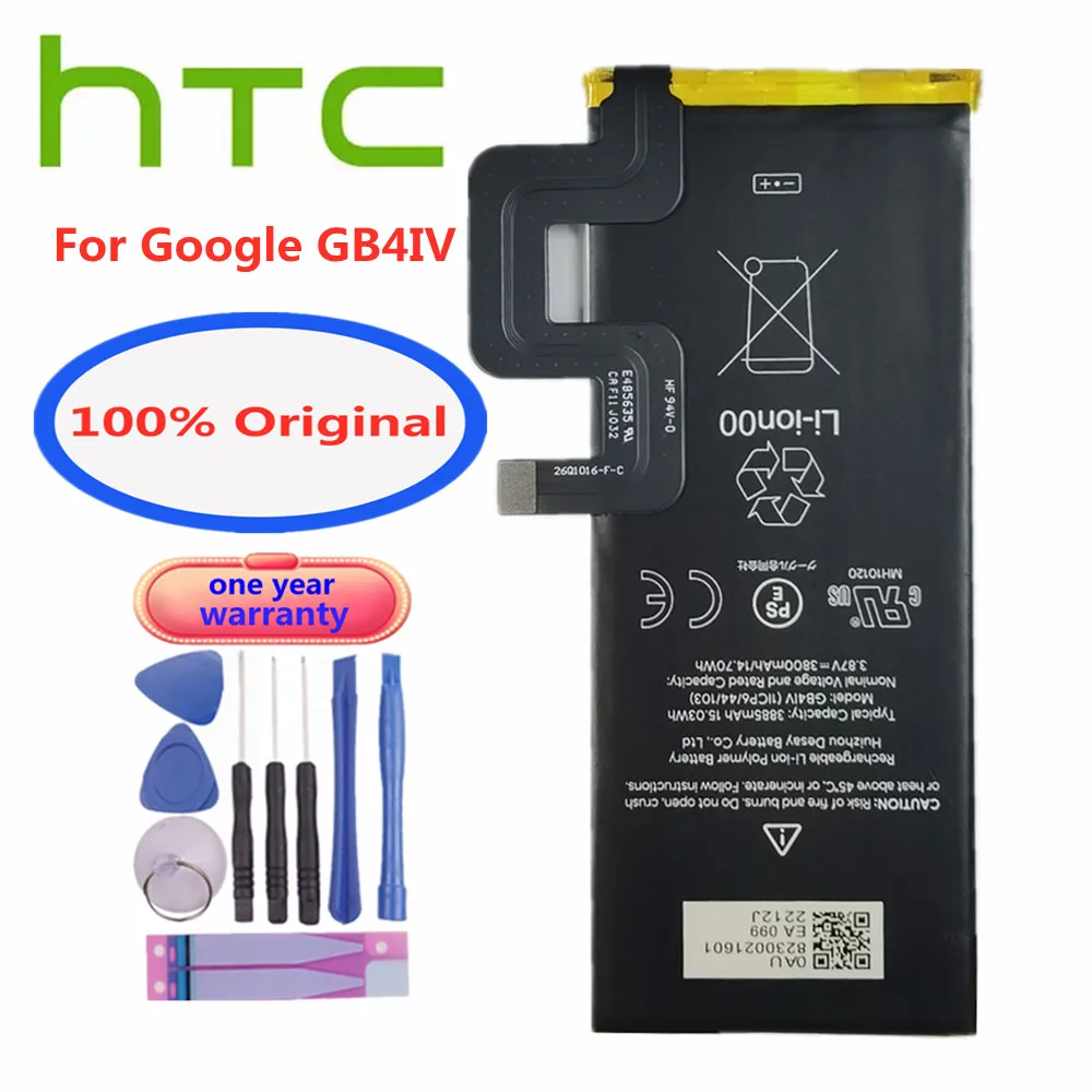 

New 3885mAh GB4IV Original Phone Replacement Battery For HTC Google GB4IV Cellphone Rechargable Batteries Batteria + Tool Kits