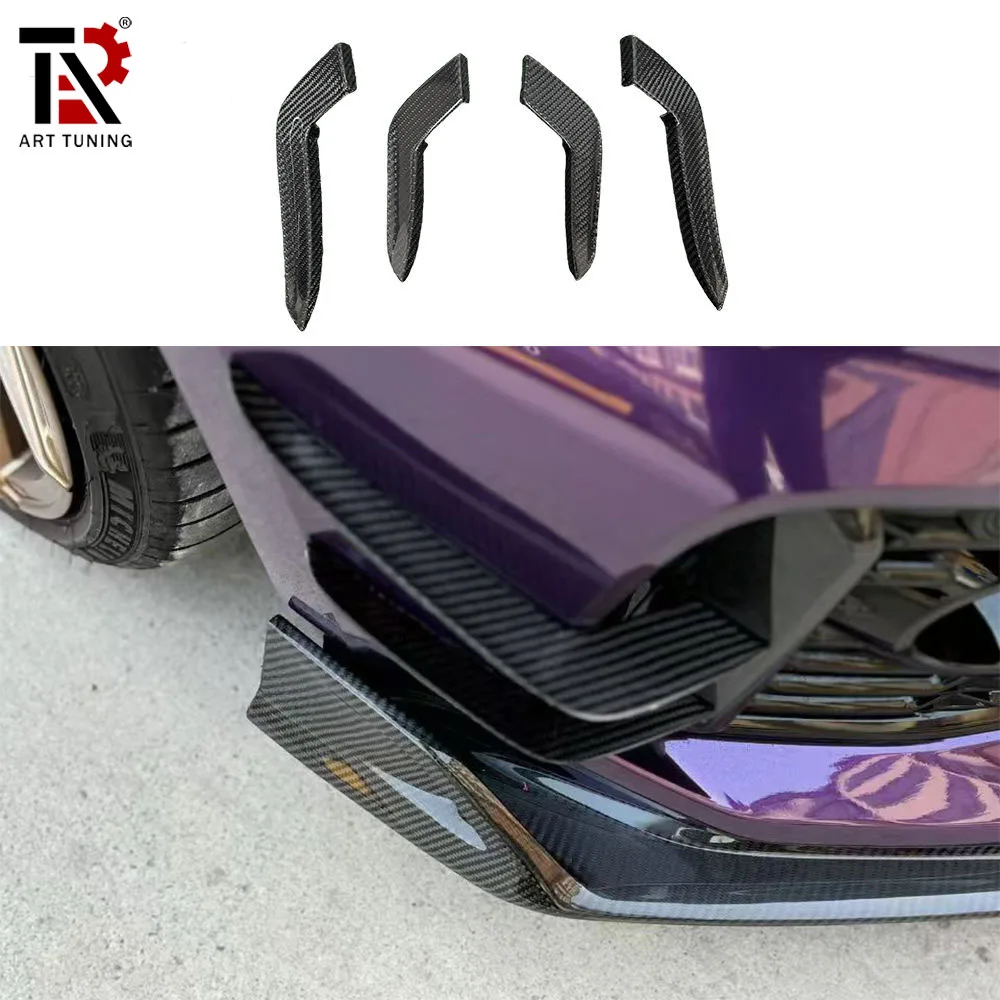 

RS5 Carbon Fiber Front Canards Front Splitter Air Duct Trim For Audi RS5 2021+ Conversion Kit