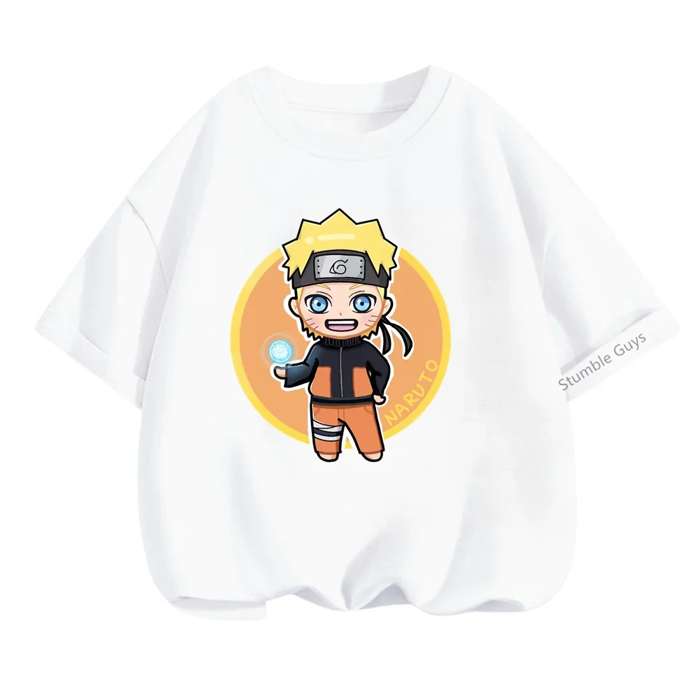 T-shirt Anime Narutos pour enfants, vêtements d'été cool pour garçons et filles, imprimé créatif, rue décontractée, Kakashi Teen Y