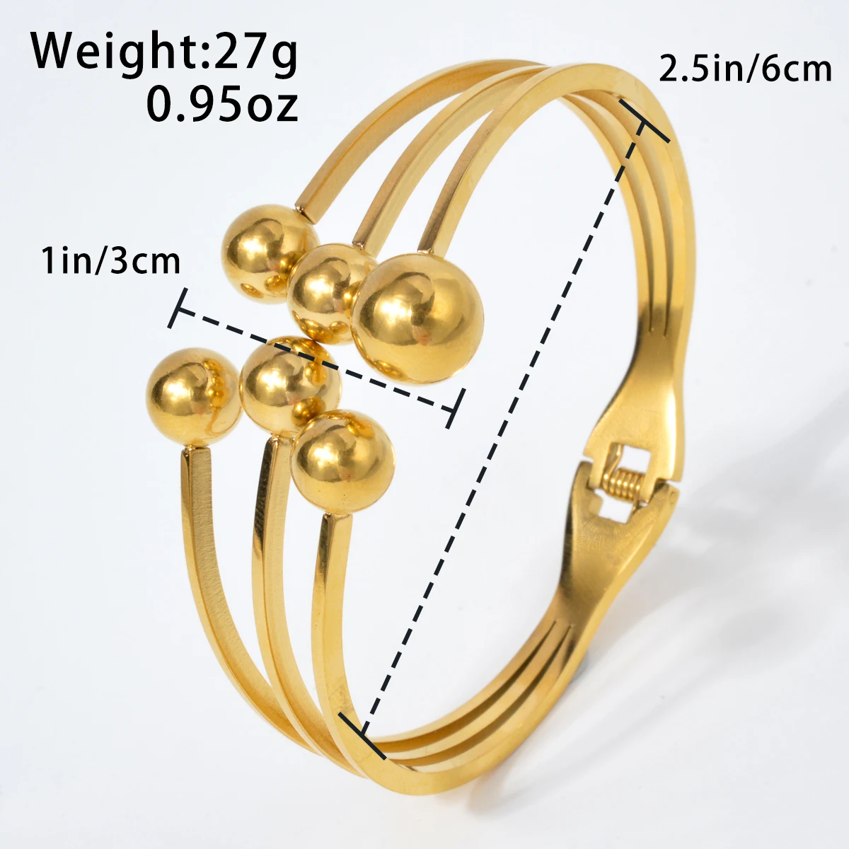 Silver Color Metal Ball Bracelet for Women Simple Adjustable Bead Geometric Hand Bangle Girl Birthday Luxury Jewelry Accessories