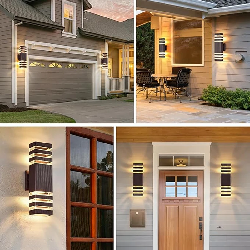 Imagem -05 - Substituível Lâmpada Led Lâmpada de Parede up Down Porch Luz Exterior Sconce Impermeável ao ar Livre Entrada Jardim Escada