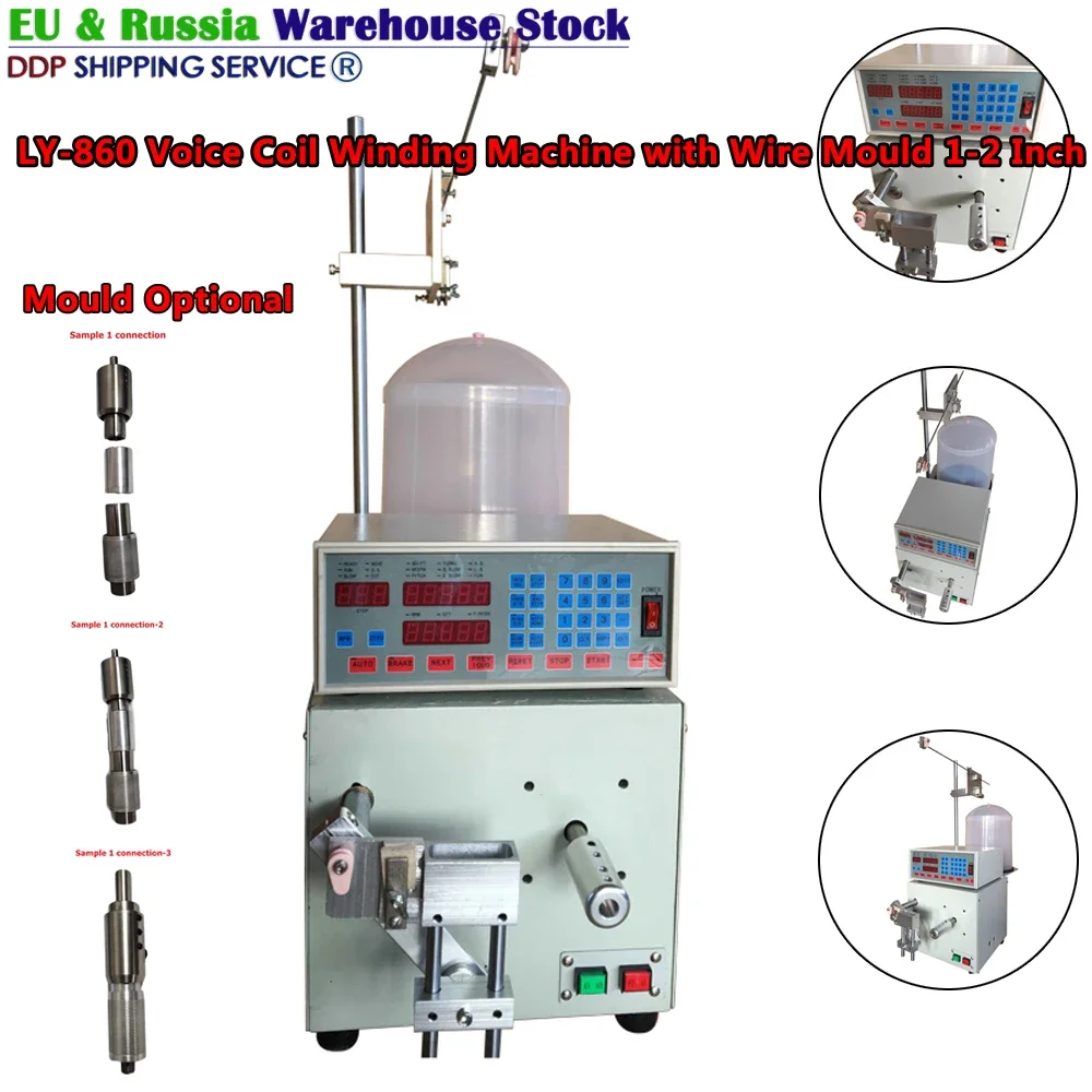 

Coil Winding Machine LY-860 0.03-1.0mm Self-Bonding Voice Wire Winder with 1-4 Inch Mould Optional 220V 110V Wire Cable Tools