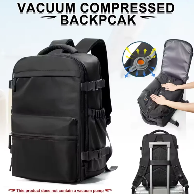 Vacuum Compression Backpack, Universal Laptop Backpack for Men and Women, Expandable Backpack for Hiking and Vacuum Travel