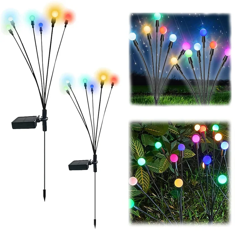 Solar Firefly Lights Waterproof Garden Lights Garden Lights Outdoor Decorative Colorful String Lights