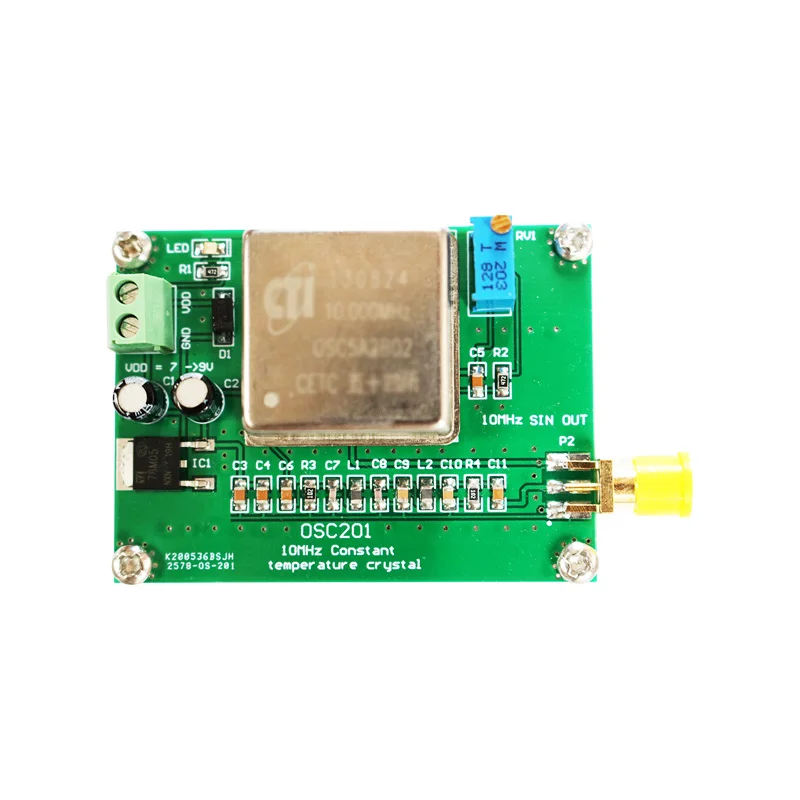 

Precision OCXO 10MHz Frequency Reference Constant Temperature Crystal Signal Thermostatic Crystal Oscillator OSC201 Module
