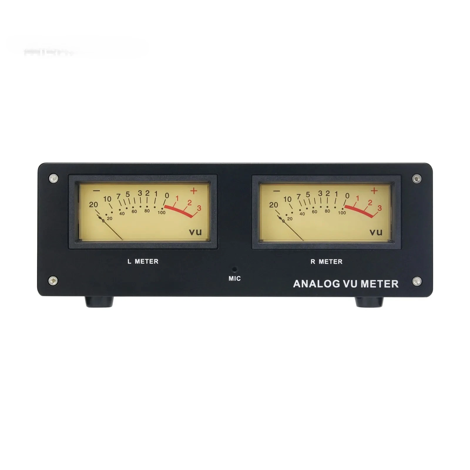 MIC-73 Voice Control Square Analog VU Meter Wire-free with Aluminum Alloy Panel and LED Warm Backlight Black /Silvery
