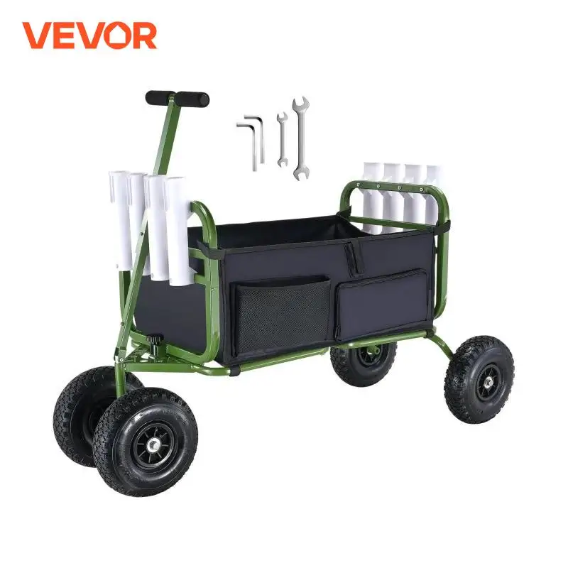 VEVOR 300lbs Beach Fishing Cart Fish Marine Foldable Cart with Four 11