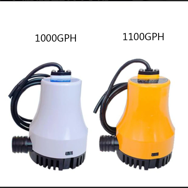 Marine Bilge Pump Water Pump Engineering Plastic Large Flow 12V24V DC Corrosion-resistant Submersible Pump